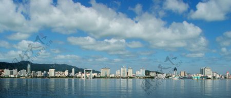 海上威海全景图图片