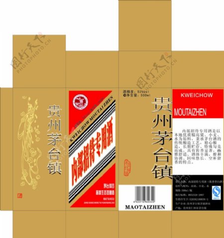 贵州茅台酒包装盒logo可修改CDR8图片