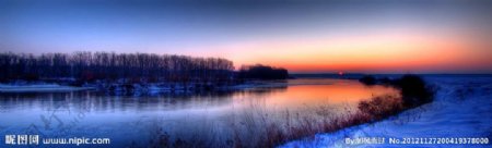 冬季河流图片