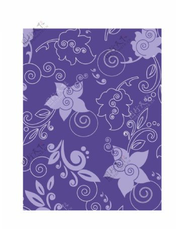 紫色花纹背景紫色花卉面料图片