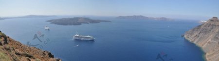 希腊圣托里尼爱琴海图片