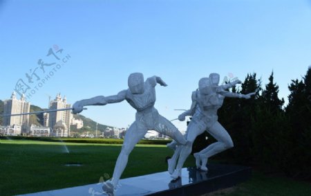 大连星海广场雕塑图片
