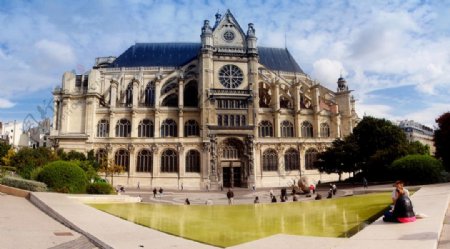 法国巴黎圣厄斯塔什教堂禁止商用图片