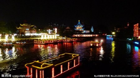 南京秦淮夜景图片