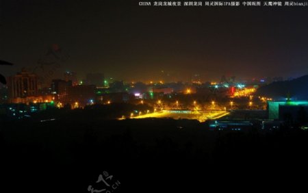 中国夜景龙岗龙城夜景图片