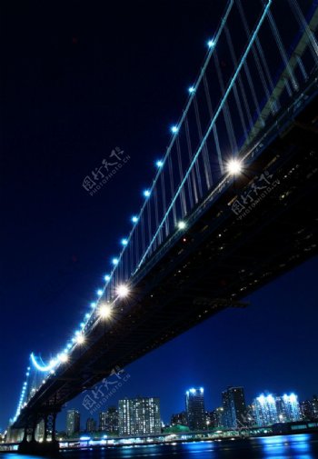 城市桥梁夜景图片