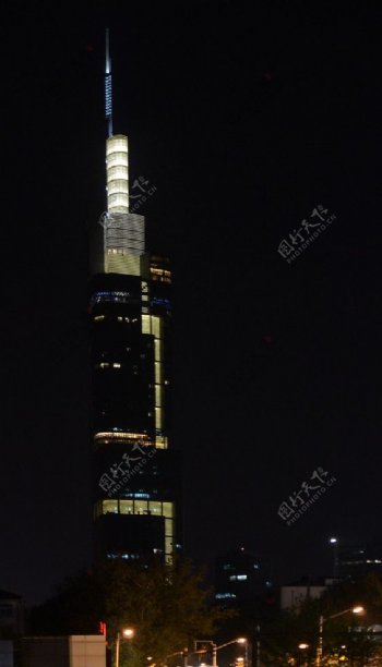 南京紫峰大厦夜景图片