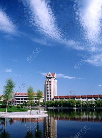 烟台大学风景图图片