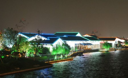 苏州工业园区李公堤夜景图片