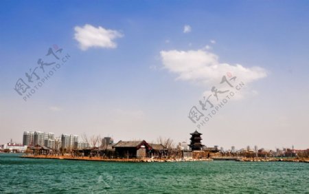 东昌湖风光图片