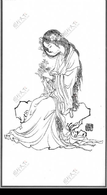 中国神话人物031玉女图片