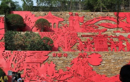 西安南湖壁画白蛇传图片