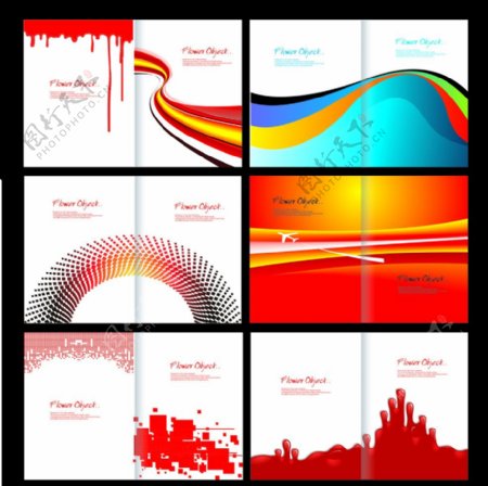 红色画册封面设计模板图片