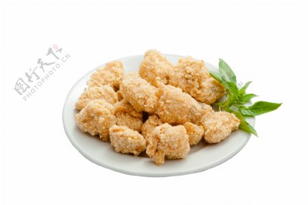 脆骨盐酥鸡抠图图片