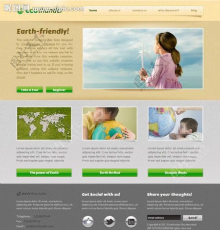 自然生态网站模板图片