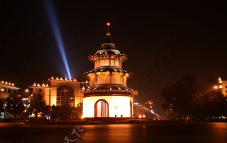 扬州文昌楼夜景图片