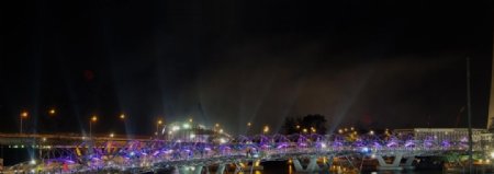 新加坡金莎酒店螺旋桥夜景图片