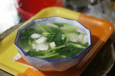青菜豆腐汤图片