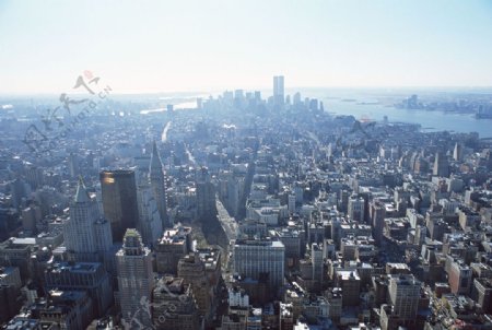 美国纽约全景城市航拍图片