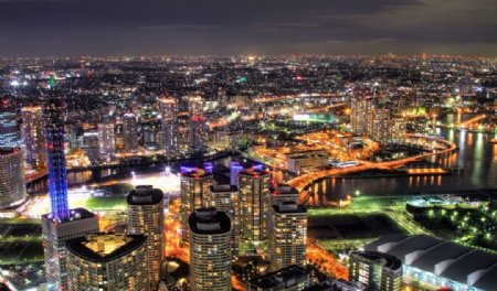 横滨夜景俯瞰图片