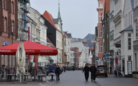 Flensburg弗伦斯堡城市街道图片
