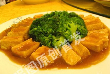 鲍汁兰花豆腐图片