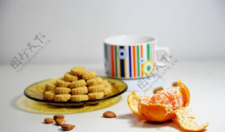 橘子杏仁饼茶图片