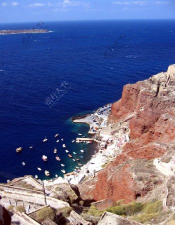 希腊圣岛Oia港口图片