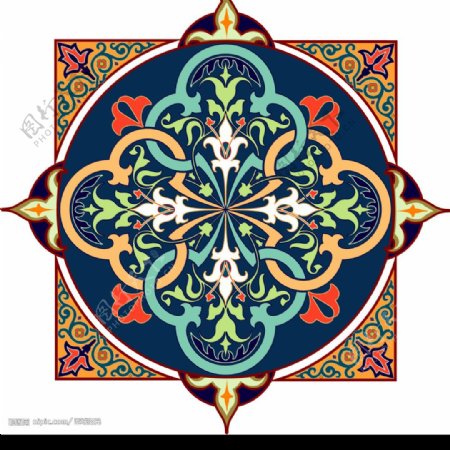 阿拉伯风格花纹边框图片