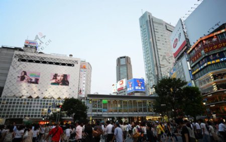 东京涩谷站街景图片