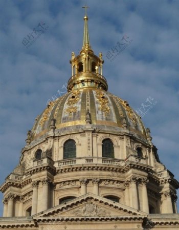巴黎拿破崙陵寢建築圓頂图片