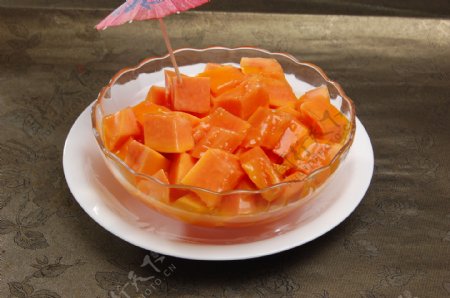 橙汁木瓜图片