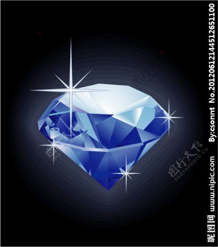 蓝色钻石图片