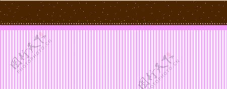 巧克力粉色条纹纸袋设计图片