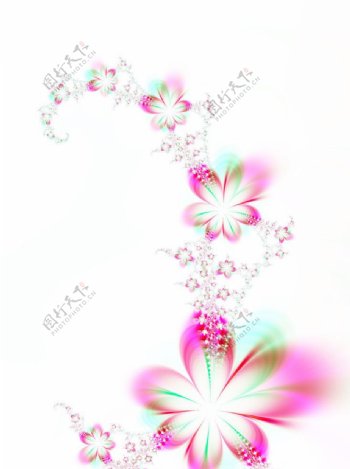 日式粉红花语图片