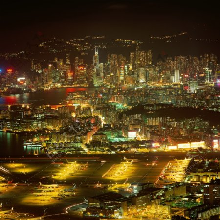 机场高清夜景图片
