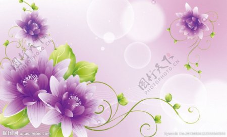 梦幻花朵背景图片
