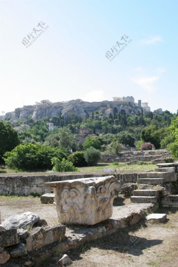 雅典卫城古市集遗址图片