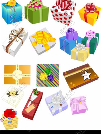 各种礼物礼盒素材图片