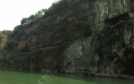 宜昌长江三峡西陵峡三游洞崖壁图片