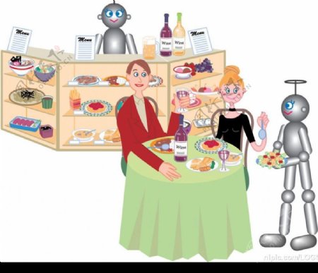 机器人餐厅图片