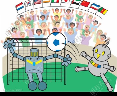 机器人足球赛图片