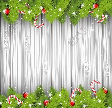 圣诞木纹背景图片