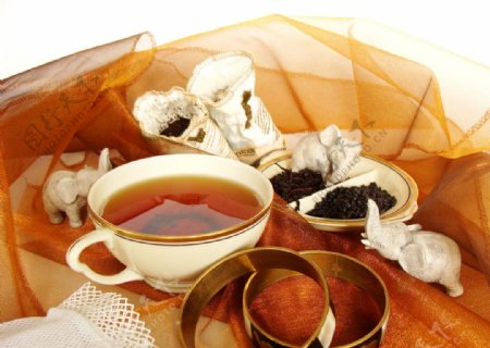 茶水茶叶丝绸图片