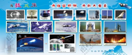 中国航天科技展板图片