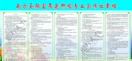 南乐县联富果蔬种植专业合作社章程图片