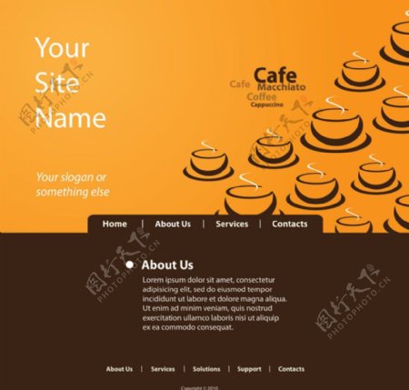 咖啡网站设计图片