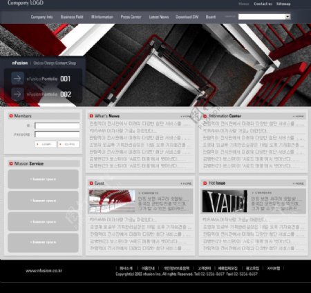 灰黑色装饰公司网站模板图片