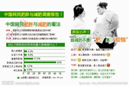 中国网民肥胖与减肥调查报告图片