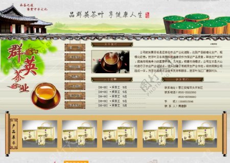 茶的精美网站模版图片
